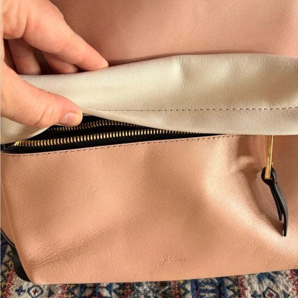 Limited Ed.J. Crew Harper Italian Leather Pink, White and  display picture 1